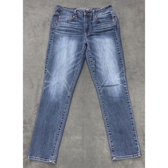 American Eagle Outfitters Denim - AE American Eagle High Rise Skinny Jeans 12 Regular Medium Wash Whiskered